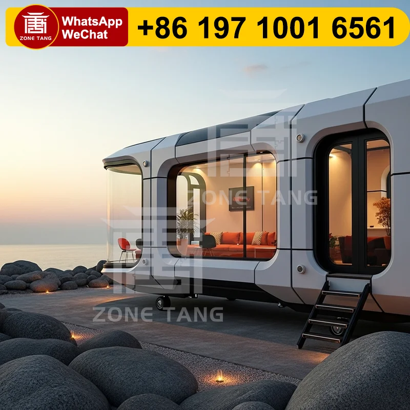 بيت كبسولة الفضاء، شاحنة تقديم الطعام المتنقلة، المنازل المتنقلة الجديدة، منزل كبسولة جاهز بأسعار معقولة، منزل كبسولات الفضاء الأمريكية