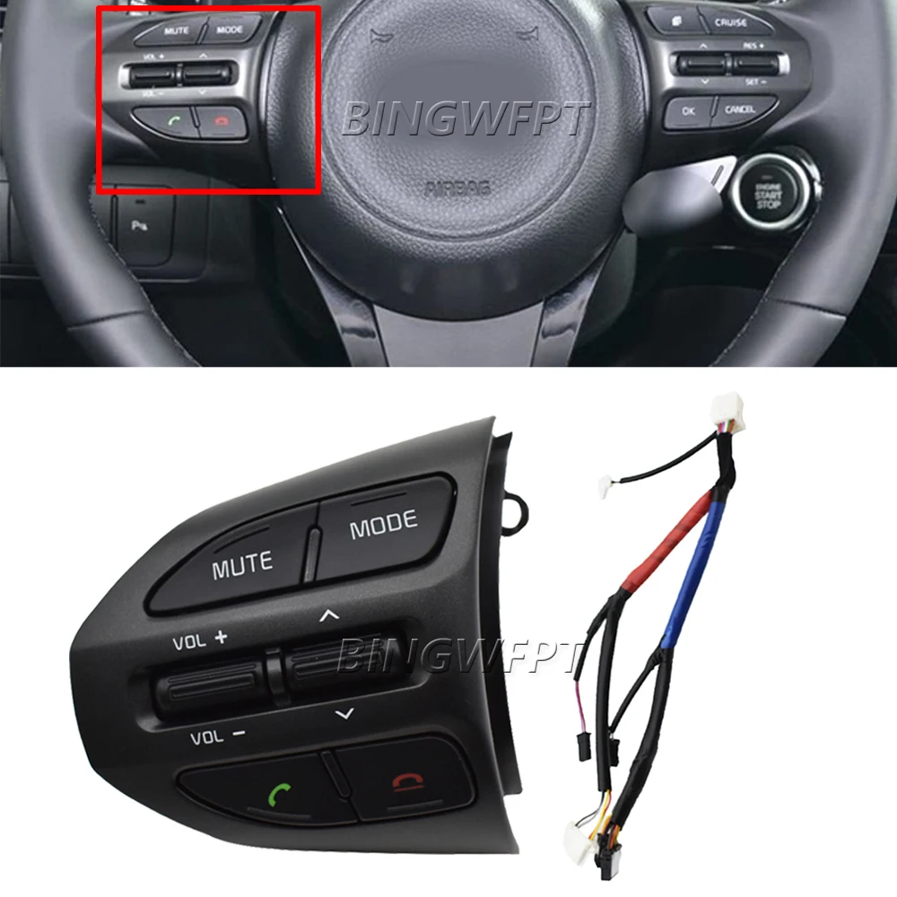 High Quality For Kia K5 Optima 2014-2015 Car Steering Wheel Buttons Button Switch Cruise Volume Control Buttons With Wire