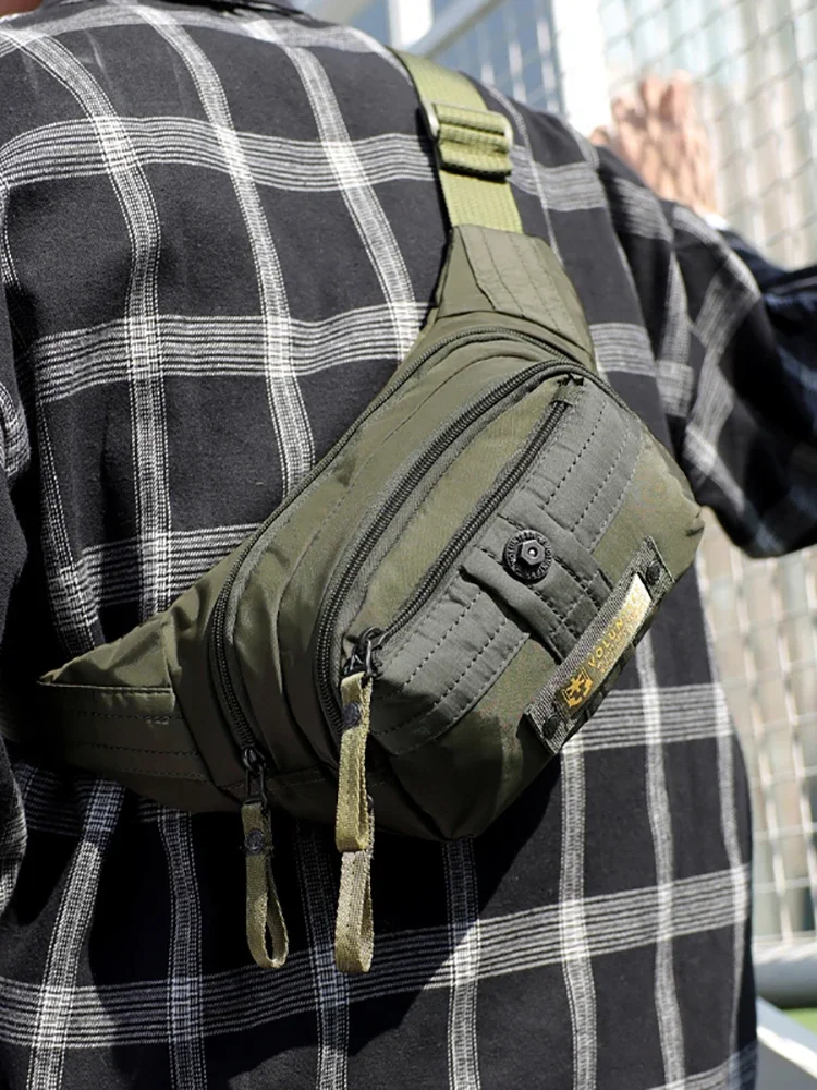 Vrijwillige Heuptassen Voor Heren 2023 Nieuwe Mode Lichtgewicht Multi-Pocket Stevige Waterdichte Oxford Stoffen Crossbody Tassen 1740-06