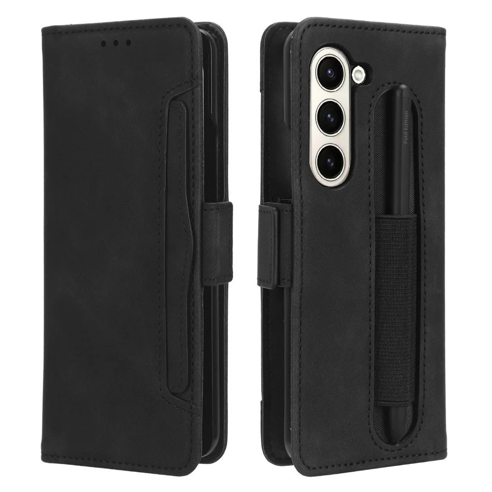 

Роскошный чехол для Samsung Galaxy Z Fold 7 5G 2025, кожаный чехол с защитой на 360 градусов, кошелек Etui Samsung Fold 6 5 4 3 Fold7 Flip Capa