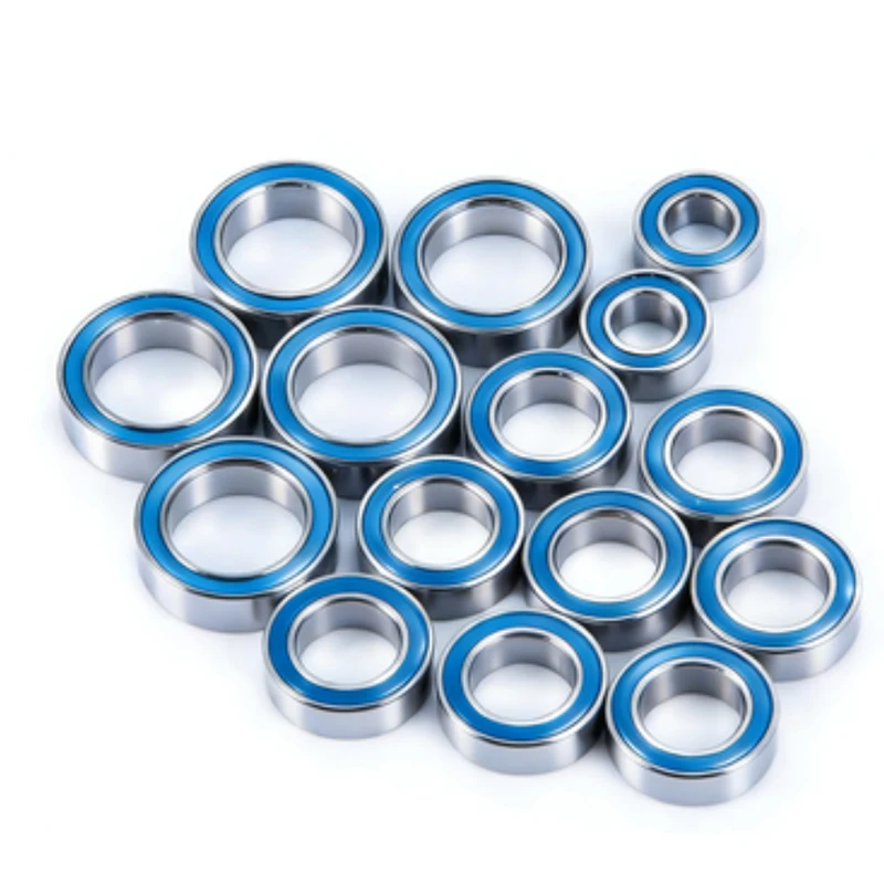 15PCS Rubber Blue Sealed Ball Bearings Kit for 1/18 Latrax Teton, Latrax SST, Latrax Rally, Latrax Prerunner Upgrade Parts