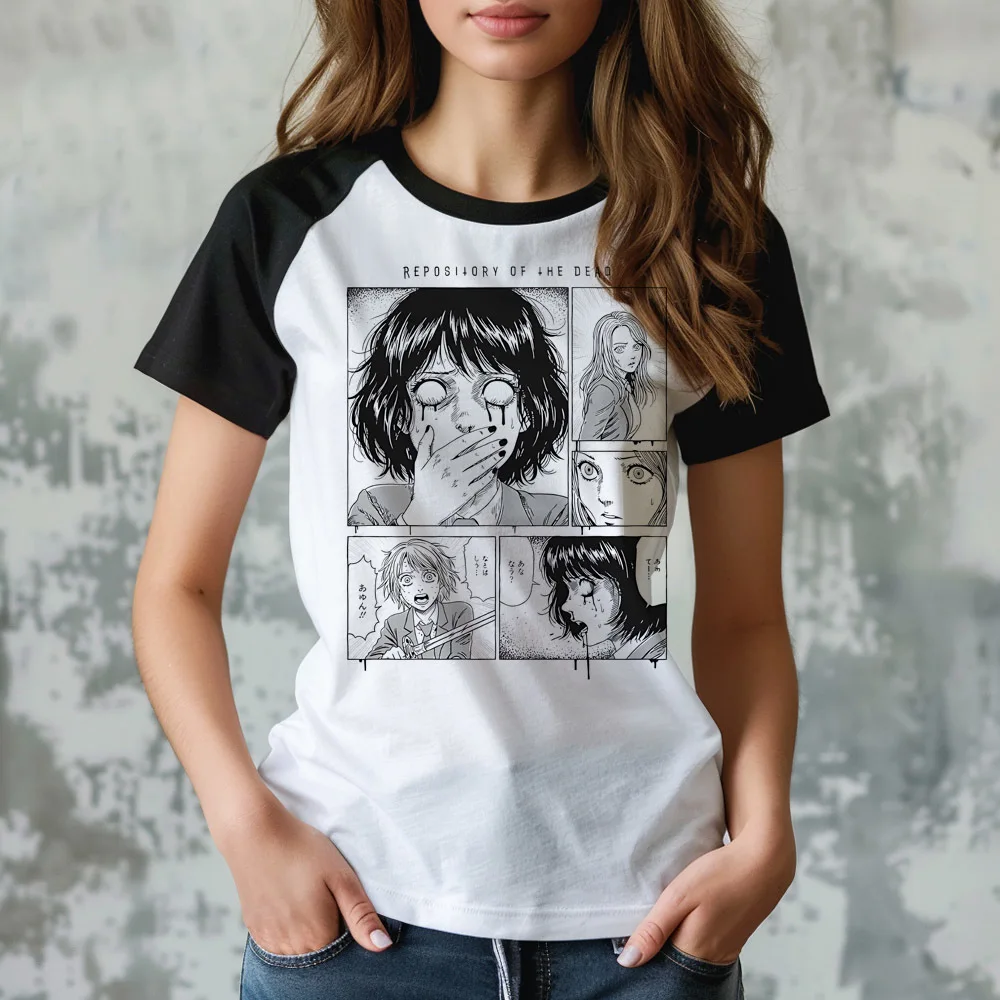 Camiseta Junji Ito para adolescentes, jojifuku, divertida, estilo Y2K, emo, gótica, japonesa, meme, barata