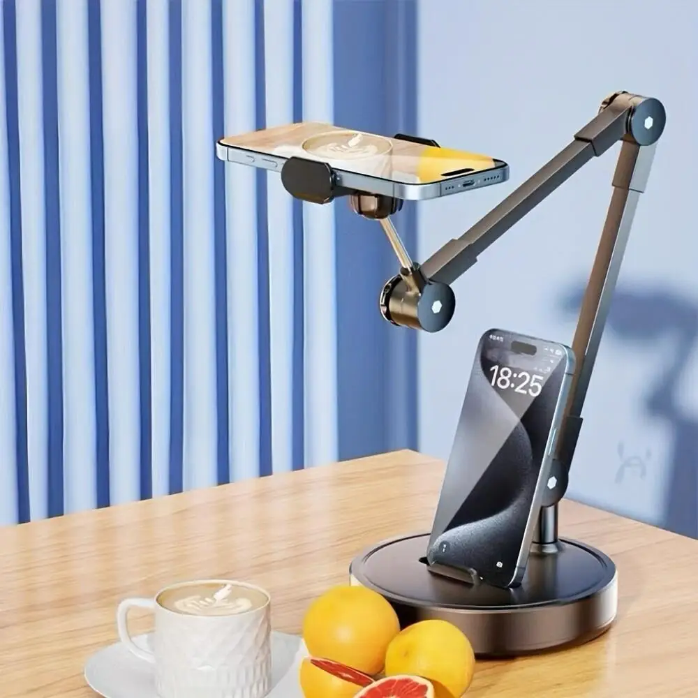 

Adjustable Universal Metal Phone Tablet Stand Multi Angle Desktop Holder For Live Streaming Selfie Tripod Video Recording Online