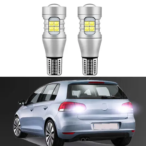 VW 폭스바겐 골프 6 7 MK6 MK7 용 LED 백업 후진등, 2010-2018 후진등 전구, 흰색 오류 없음, 2 개