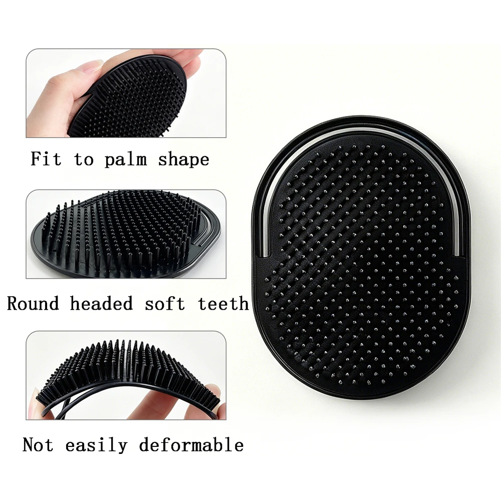 1pcs Multifunctional Pocket Hair Brush Hair Washing Massage Comb Portable Silicone Care Comb for Man Home Traveling