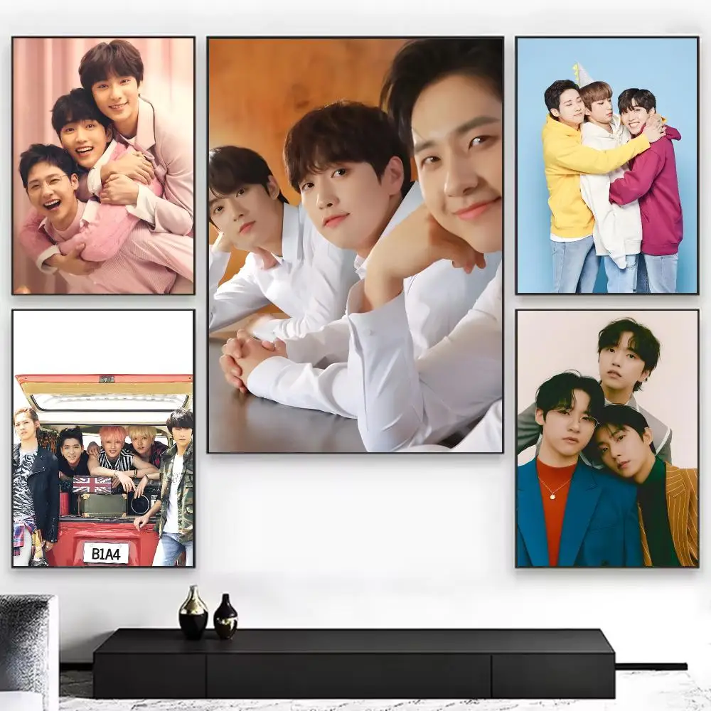 Kpop Group B-b1A4 Poster Chic Aesthetic Self-Stick Wall Poster Bedroom & Dorm Room Decor