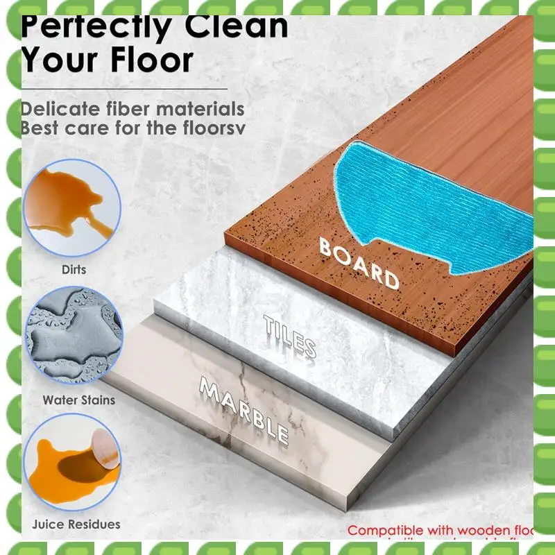 

A04V 8PCS Washable Mop Cloth For Dustin Self-Emptying For Bobsweep Pet24-7-913/Pet24-7-213 For Ultravision Robot Vacuum