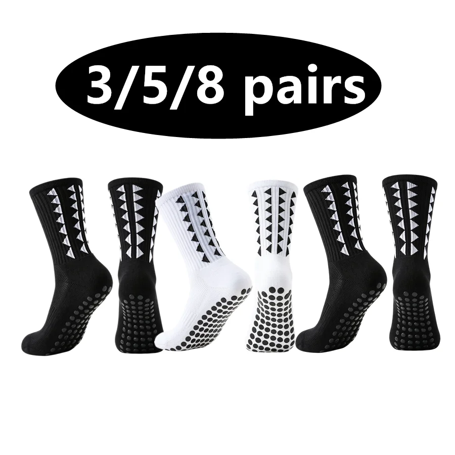 Chaussettes de sport unisexes, antidérapantes, avec fond en serviette, respirantes, pour tennis, rugby, baseball, marche, fitness, 3/5/8 paires