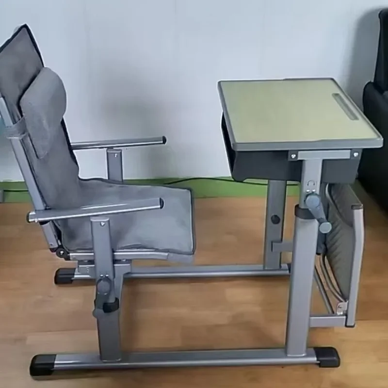 Lunch break, desks and chairs, primary and secondary school students can lie down, foldable hand crank lift
