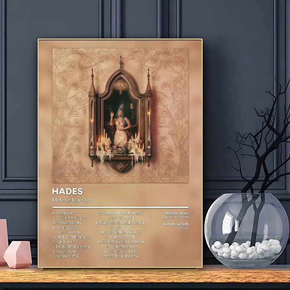 Singer Melanie Martinez HADES Poster HD Paintings Self Adhesive Prints Waterproof Home Bedroom Living Room Decor Vintage Gift