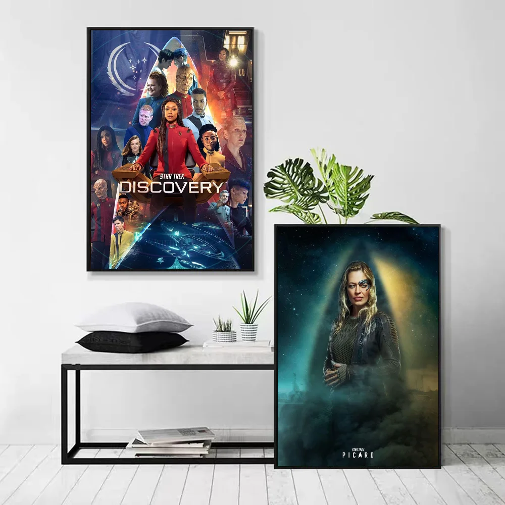 1pc Film S-Star Trek Poster Self-adhesive Art Waterproof Paper Sticker Coffee House Bar Room Wall Decor