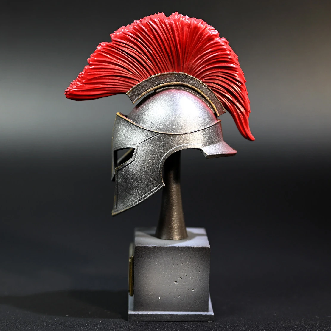 Classic Spartan Helmet Statue 130mm Resin Desk Decor Office Home Figurine Gift Greek Warrior Collectible