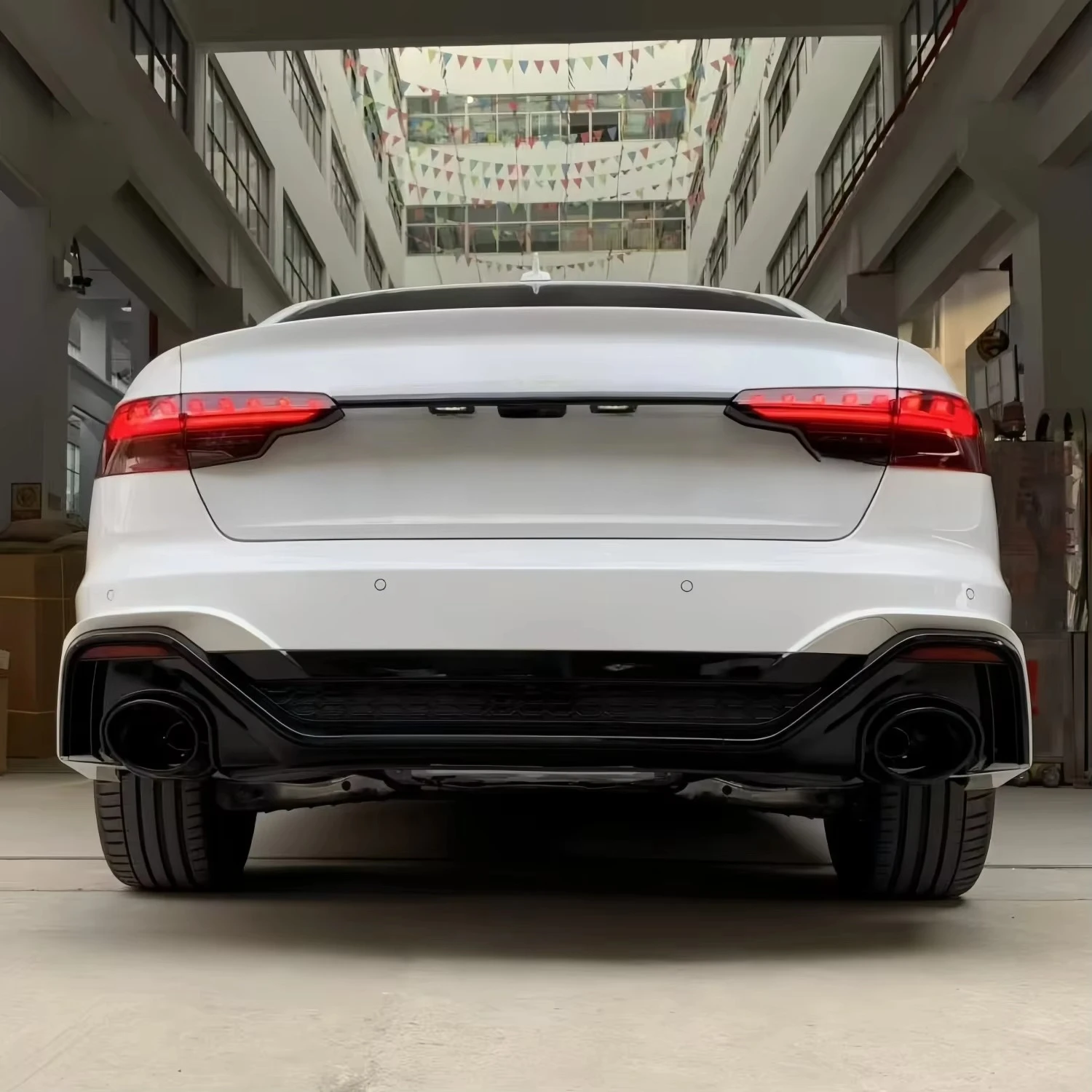New High Quality Primer Not Painted Standard Size Rear Bumper for 2021-2024 A4 Facelift RS4-Roadinjoy