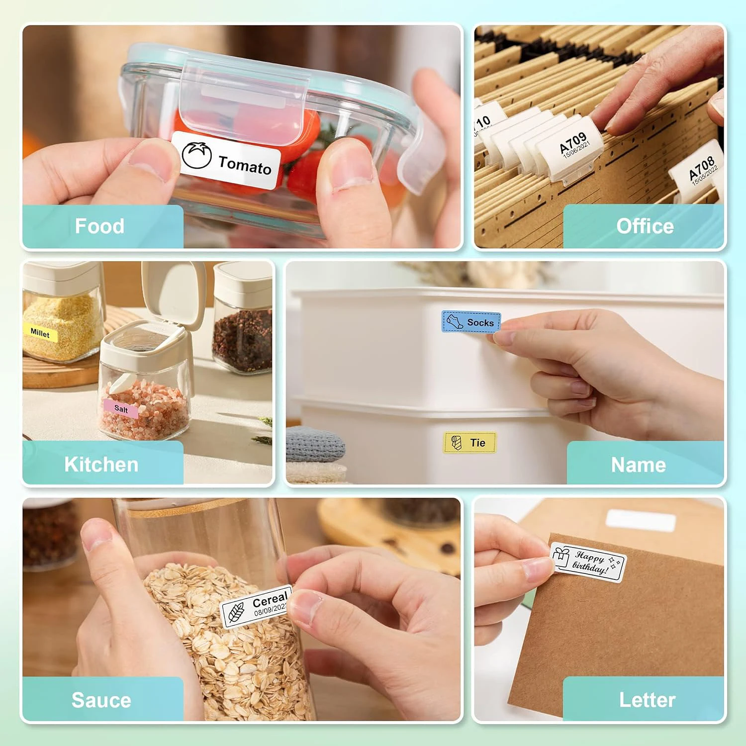 Thermal Printer Sticker 12mmx40mm Fruit Animal Sakura Pattern For P12 P15 M1 P50 D30 Q30 Printer Label Paper Waterproof