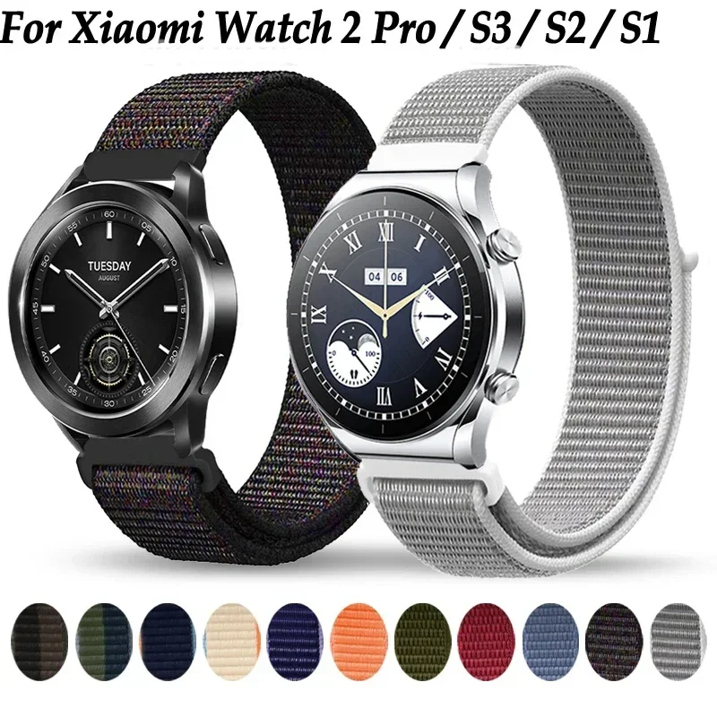 22 مللي متر حلقة نايلون لساعة Xiaomi S3 S2 S1Pro سوار رياضي نشط لساعة Xiaomi 2 Pro Mi Watch Color 2 Sport Correa