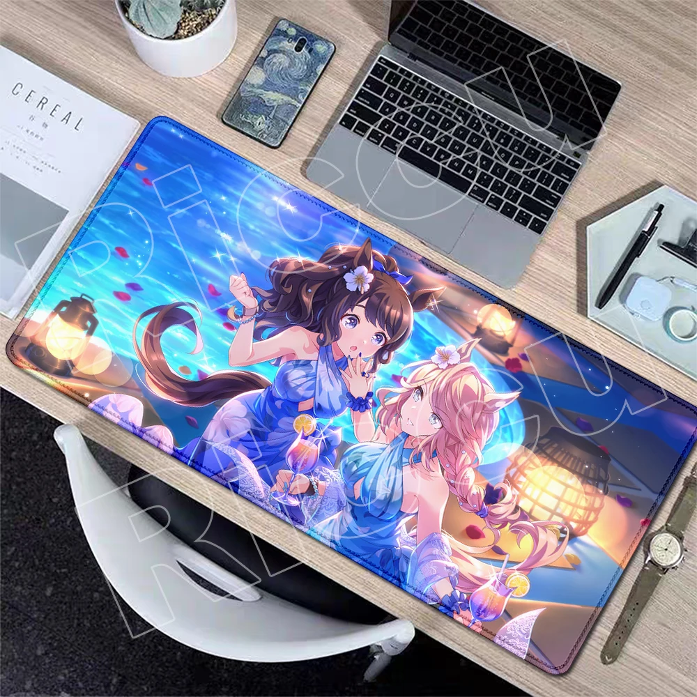 Umamusume Mousepad Kawaii Girl, ultraglatte Oberfläche, erweiterte Mauspads, Gummi-Gaming-Mauspads, Büro-Schreibtisch-Tastatur-Zubehör – Detail 4