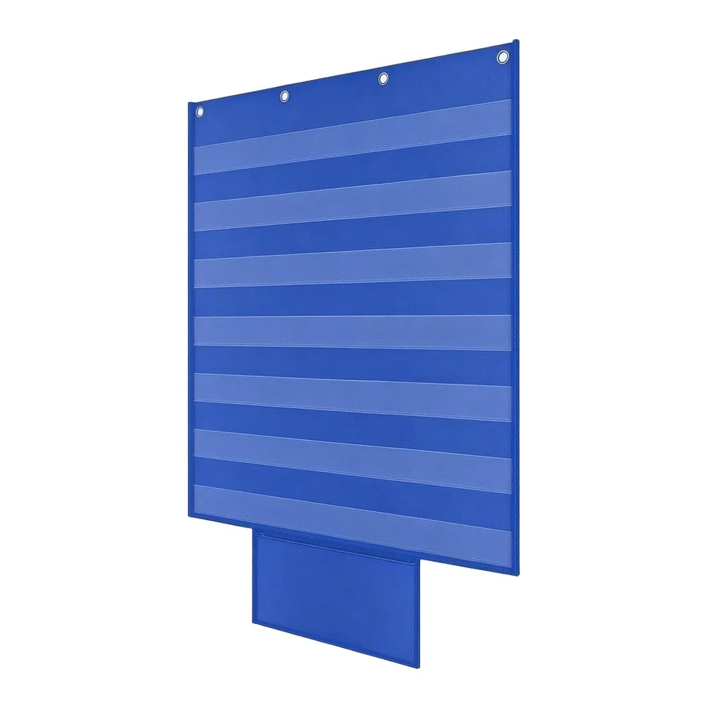 Pocket Chart with Hanging Strap for School-Based Instruction Home Learning Support and Outdoor Programming Needs