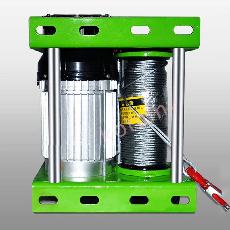 980W/1400W Wire Rope Hoist With Wireless Remote Micro Electric Hoist Electric Winch  220V 400kg/600kg