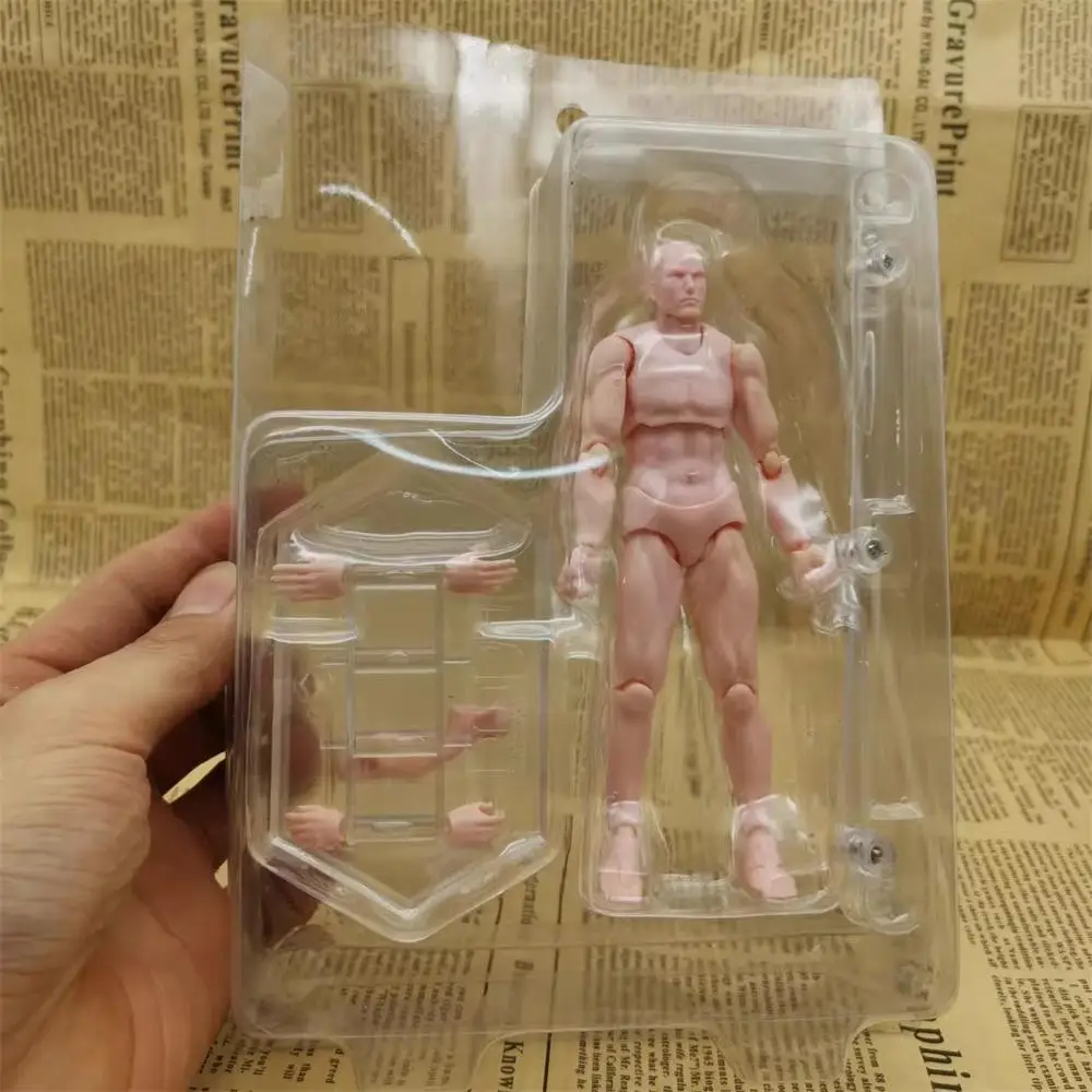 

FigmaToys Model EX Version Male Body Action Figure Flesh Color Flexible About 13CM with Hand Foot Accessories For Fans Collect