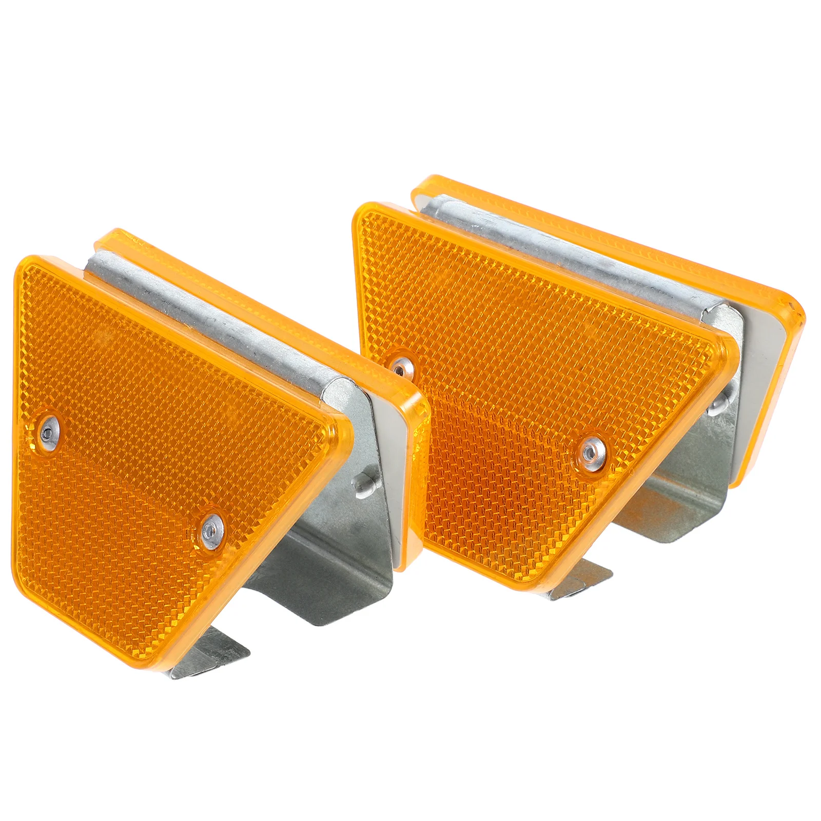 2pcs Contour Road Reflective Delineators Driveway Entrance Guardrail Rectangular Driveway Reflectors Pavement Safety Reflectors