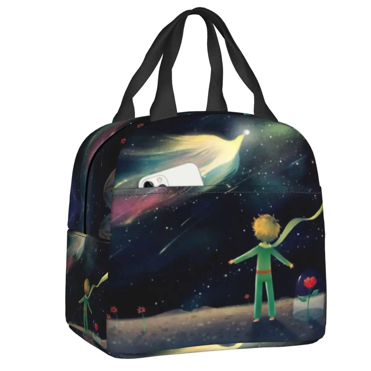 

The Little Prince Lunch Boxes Women Multifunction Fairy Tale Fiction Thermal Cooler Food Insulated Lunch Bag Office Work