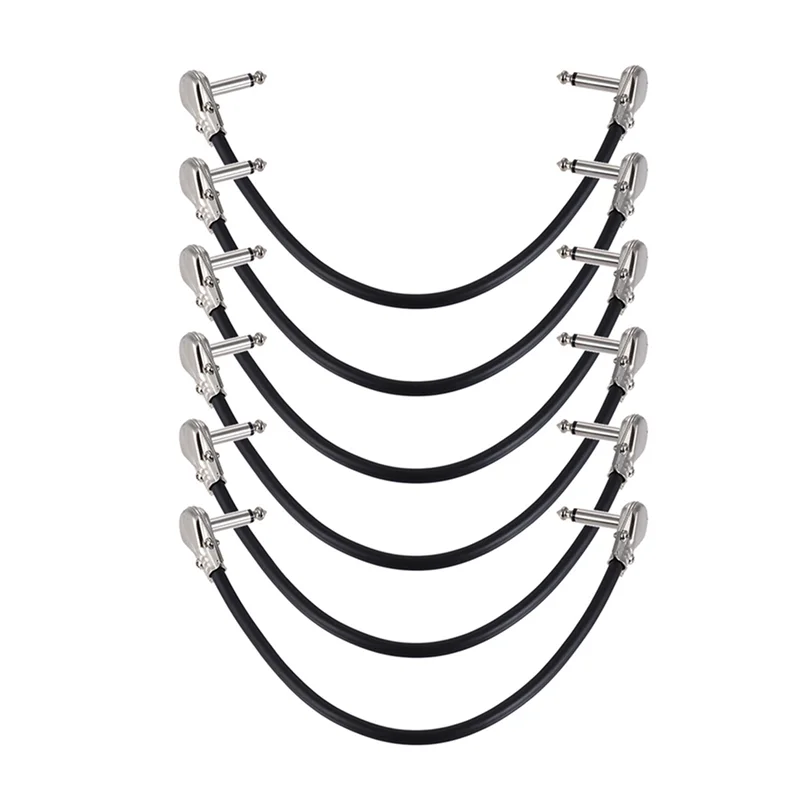 ABHT-12-Pack 12Inch Guitar Patch Cables, Acoustic Instrument Guitar Cables, Duckhead Effect Cables