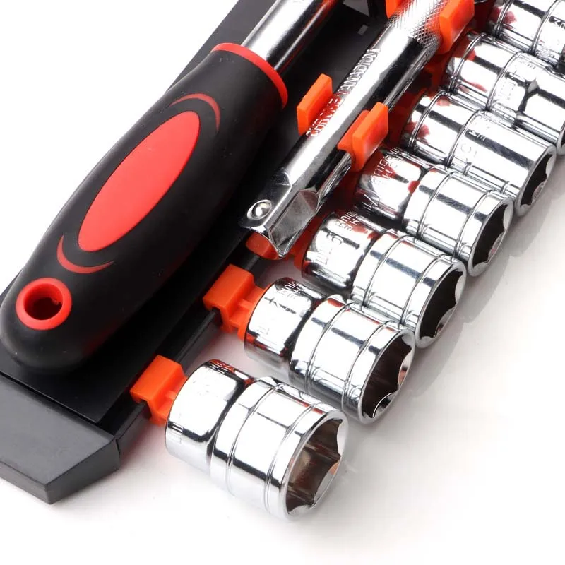 Xiaofei 12-Piece Auto Repair Tool Set Socket Wrench Combination Complete Hardware Toolbox for Vehicle Maintenance