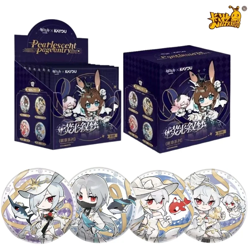 KAYOU Official Arknights Pearlescent Pageantry Badge Blind Box Chibi Amiya Skadi Metal Pin Collection Anime Game Peripheral Gift