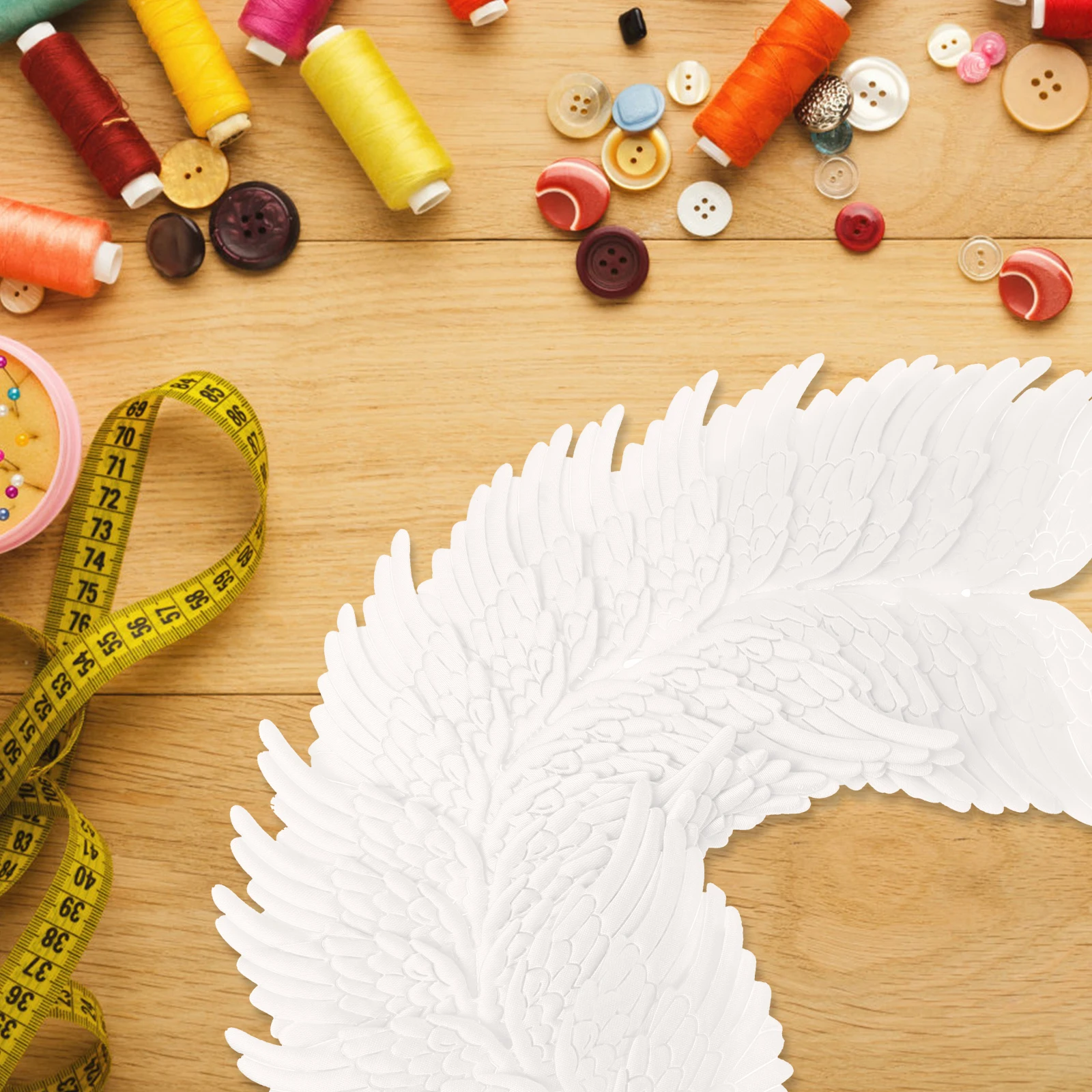 

18 Pcs Angel Wings Accessories Holiday Decorations Applique Christmas Angels Decorate Small for Crafting Cloth Crafts