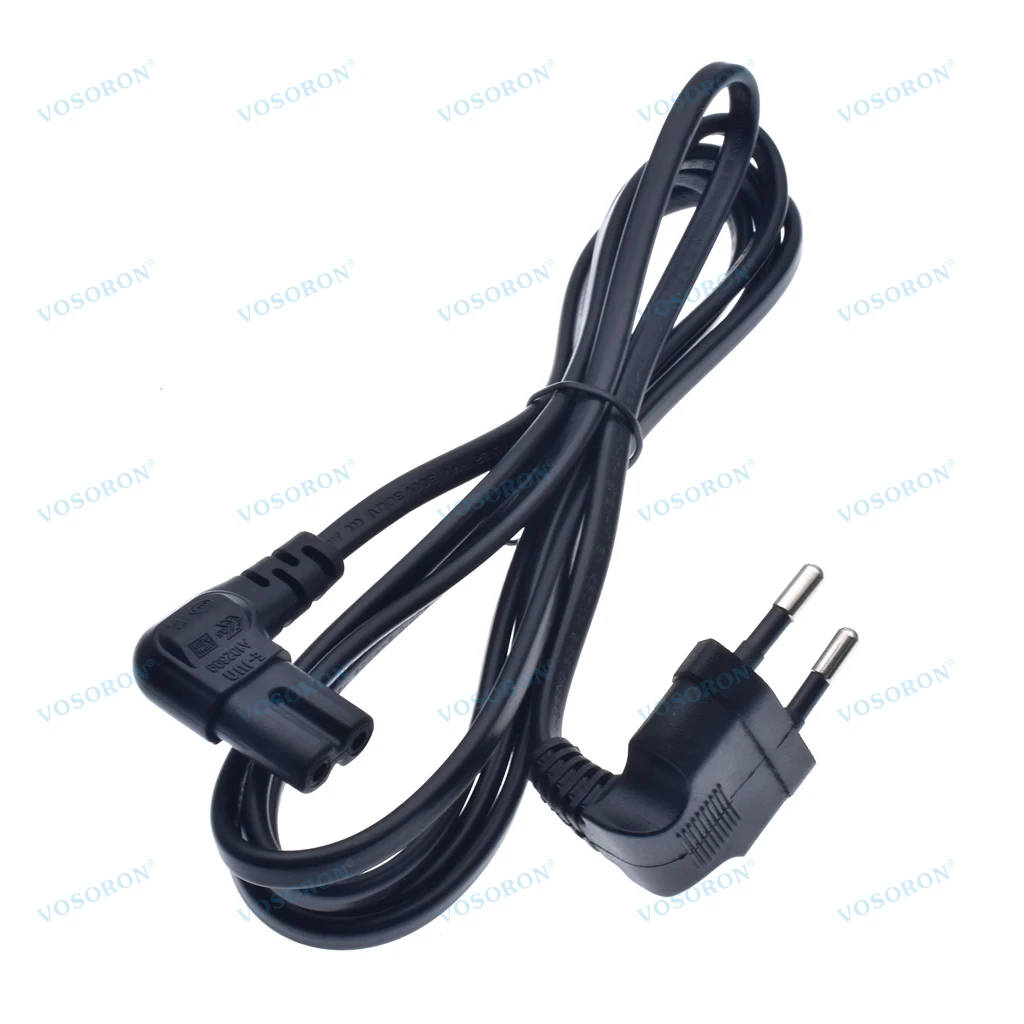 90 Degree CEE 7/16 to 90 Degree Right Angled L-Shaped Figure 8 Power Cable for TV Power Cord Replacement LED TVs