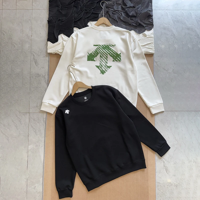 Casual sports sweatshirt round neck long sleeve printed sweatshirt 2026 autumn fashion new style DESCENTE
