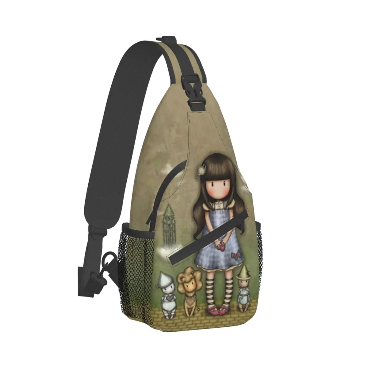 Santoro Gorjuss Puppe Cross body Schulter taschen Mode Brusttasche Cartoon Schulter Rucksack Tages rucksack für Reisen Wandern Camping Schulranzen