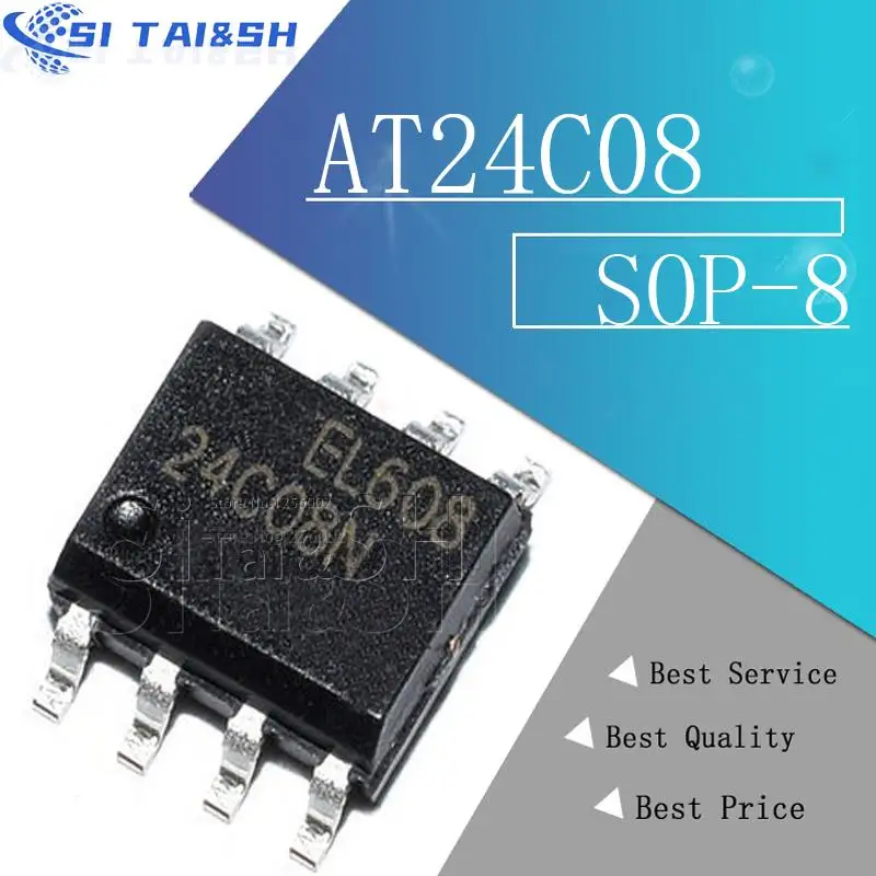 10PCS AT24C08  AT24C08BN   24C08 Waterproof shell