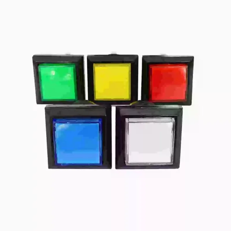 10pcs Square Arcade Push Buttons Universal Start Select Switch Replacement Parts For Video Game Cabinets