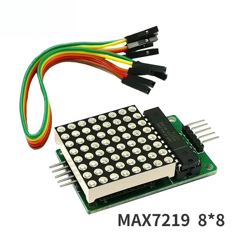 MAX7219 Modulo LED a matrice di punti 8*8 Modulo display 5V Modulo microcontrollore a luce rossa Modulo di controllo display LED MCU