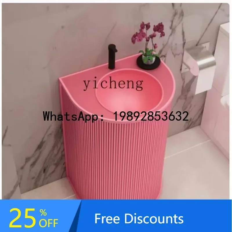 w4-2 column wash basin color with lamp personalized wash basin Internet celebrity commercial pool barbecue bar wind wash basin