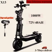 EU Express Duty Free Toursor X1310000W 72V 13 Inch Off-Road Electric Scooter for Adults Foldable Electric Bike