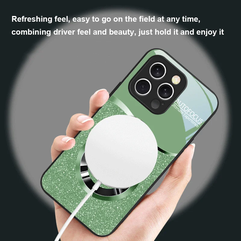 Cristallo Viola Apple Per iPhone 16 E 15 14 13 Plus 12 mini 11 Pro Max XR Xs Max 16E X 7 8 Plus 2022 Custodia per telefono in vetro Magsafe