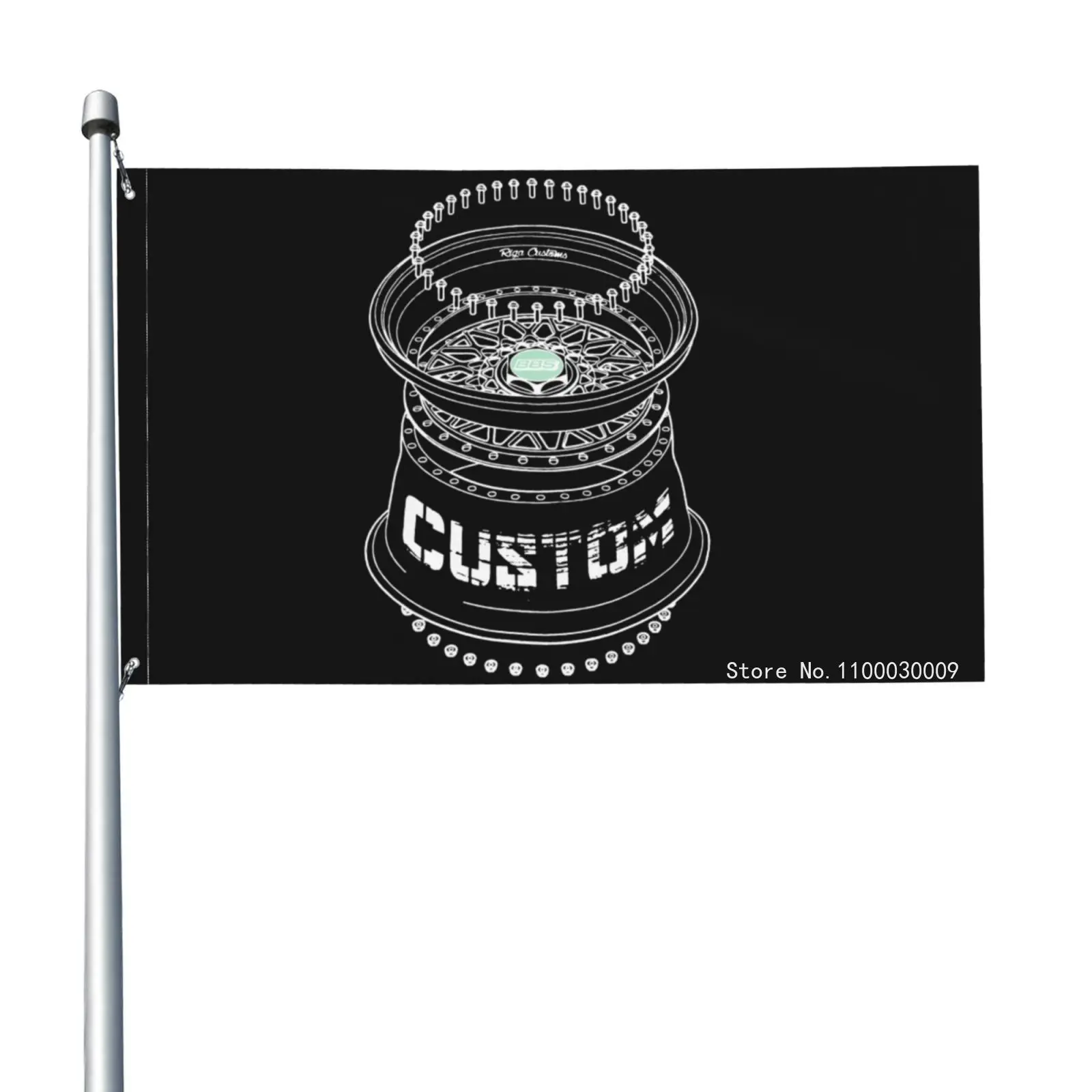 Bbs Rs Rim Stance Motorsport Riga Customs Flag Banner Vivid Hanging Flying Flags Graphic Printed Company Advertising