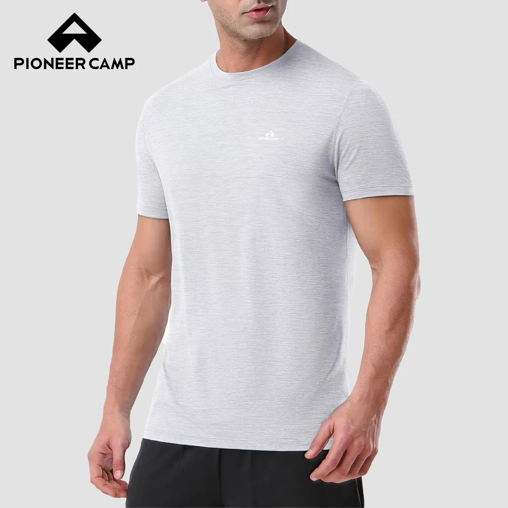 

Pioneer Camp Men's Workout Gym Shirts Moisture Wicking Athletic Performance T-Shirts Quick Dry Running Active Top Tees