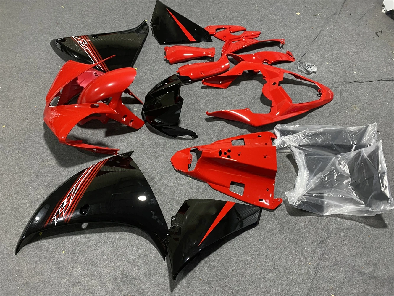 Motorcycle Fairing Kit fits YZF-R1 2009 2010 2011 2012 2013 2014 YZF1000 09 10 11 12 13 14 year body fairing Black red