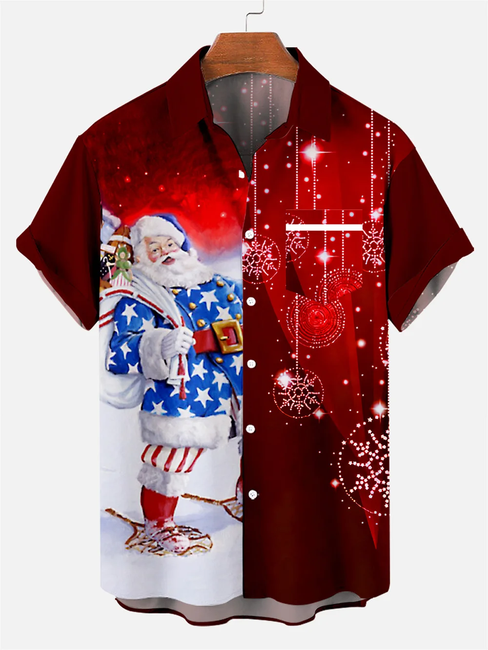 

Funny Summer 3D Merry Christmas Printing Men's Shirts & Blouses Gift Reindeer Graphic Shirt Hawaiian Oversized Men Tops