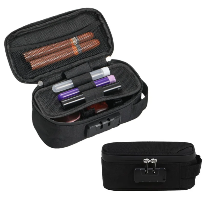

Odor Smell Proof Smoking Pipe Bag with Combination Lock Container Case Outdoor Travel Gift
