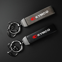 For KYMCO Xciting 250 300 400 AK550 CT250 CT300 S400 DOWNTOWN High-Grade leather Motorcycle Keychain Holder Keyring