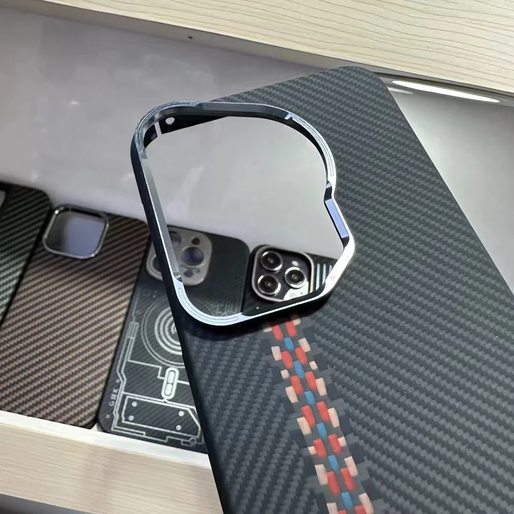 Genuine Carbon Fiber Phone Magsafe Case For Huawei Pura 70 Ultra Metal Camera Ring Aramid Fibe Slim Design Pura70Ultra Cover