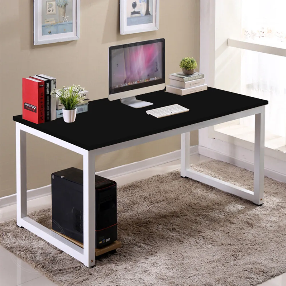 

55.11"Wood Computer Table Home Study Desk Office Furniture PC Laptop Workstation