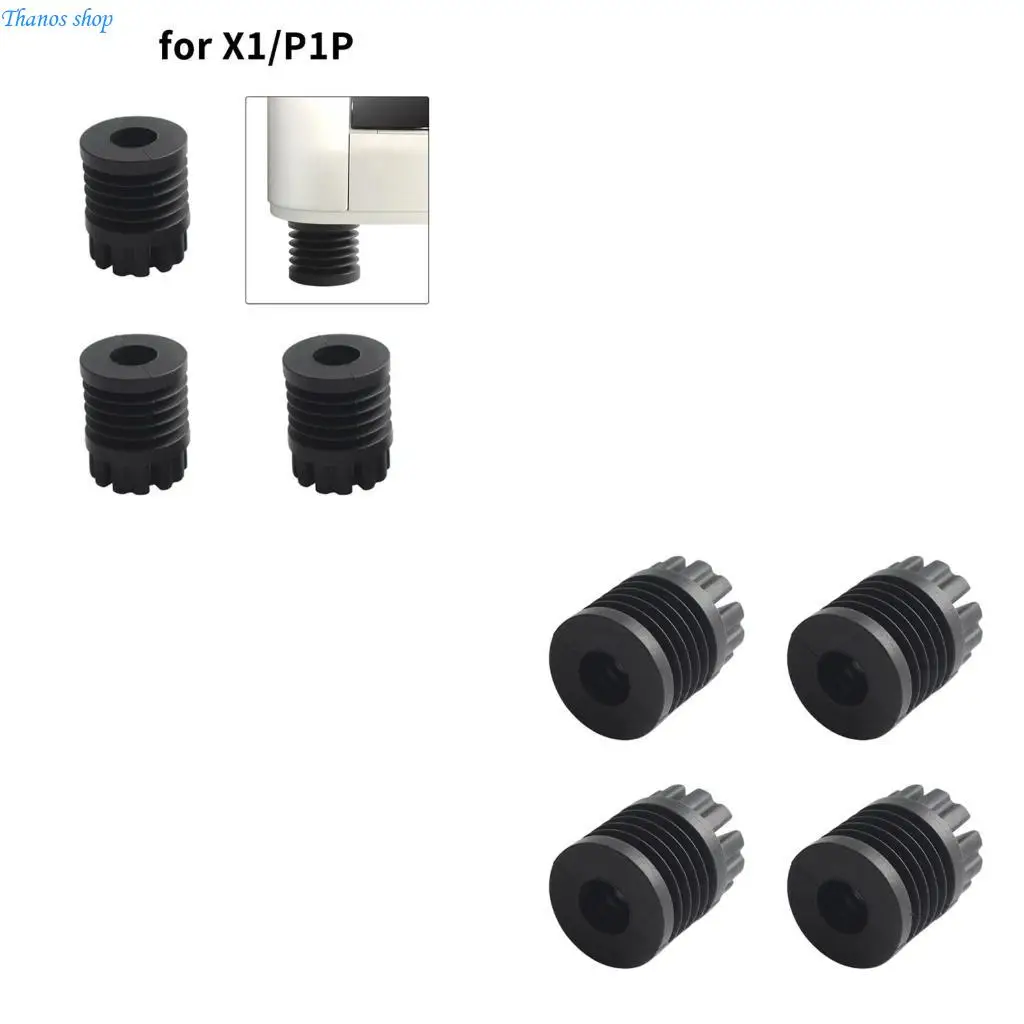 

2PCS -принтер модернизируется антивибрационные накладки, черные силиконовые футы для лаборатории P1P Улучшенная и более