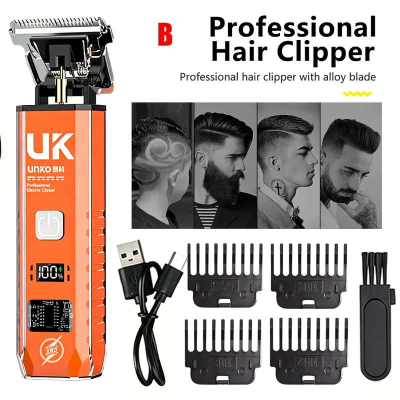 2026 Flash Sale！Electric Cordless Hair Clippers,T9 USB Rechargeable Barber Trimmer Shaver Set,Hair Cutting Kit for Home & Barber