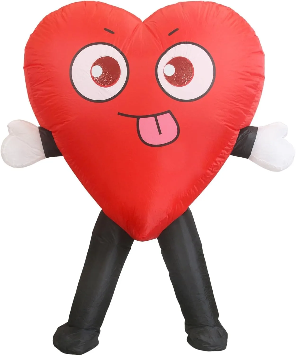 لطيف الأحمر الحب القلب نفخ زي التميمة فستان حفلة عطلة تأثيري - لينة نفخ التميمة الزي #2