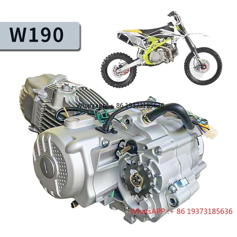

Комплект двигателя Zs190cc ZS1P62YML-2 с электростартером, масляным охлаждением, 4-тактный, 4-клапанный, для мотоцикла W190